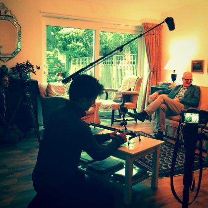 Filming Prof Boobyer, Canturbury