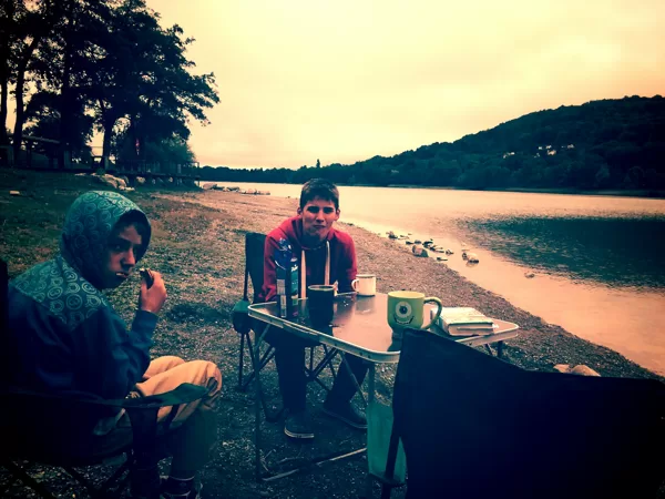 Wet breakfast somewhere in the alps above Grenoble