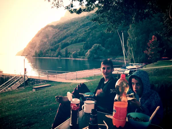 Dinner on Lake Walensee, Switzerland