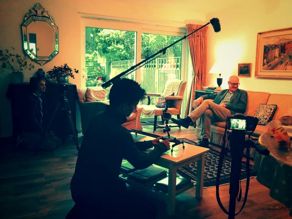 Filming Prof Boobyer, Canturbury